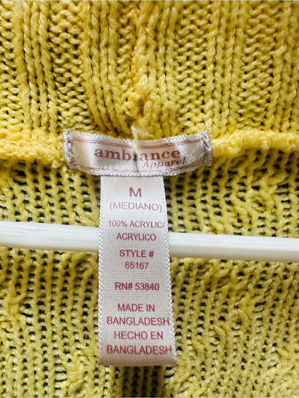Ambiance Sunny Yellow Open-Front Knit Cardigan - Picture 4 of 4